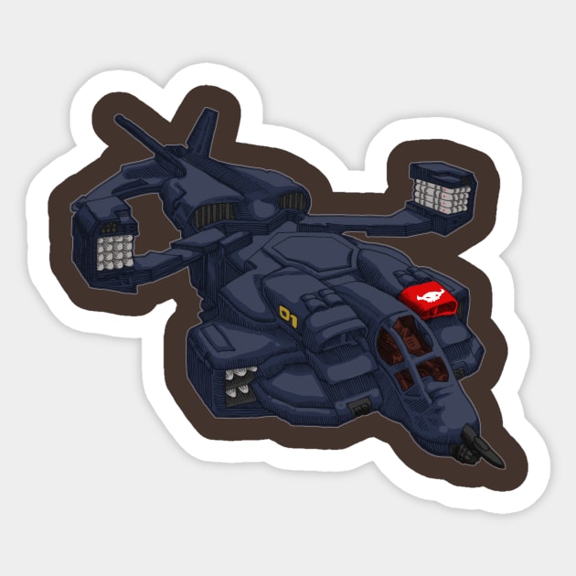 How to Train Your Dropship Sticker by Hundredhands